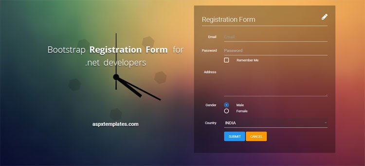 ASP Net Registration Form Templates DesignersLib