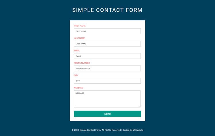 24 HTML CSS Contact Form Templates Free Download DesignersLib